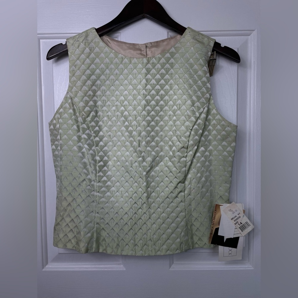VTG NWT $88 Scott McClintock 14 Large Millennium 2000 Diamond pattern Top Shirt - Picture 4 of 9